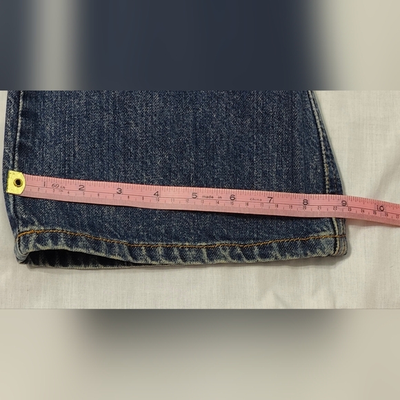 Vintage GUESS Lace-Up Jeans - Dark Wash - Size 27 - Wide Flare Leg - Picture 10 of 12